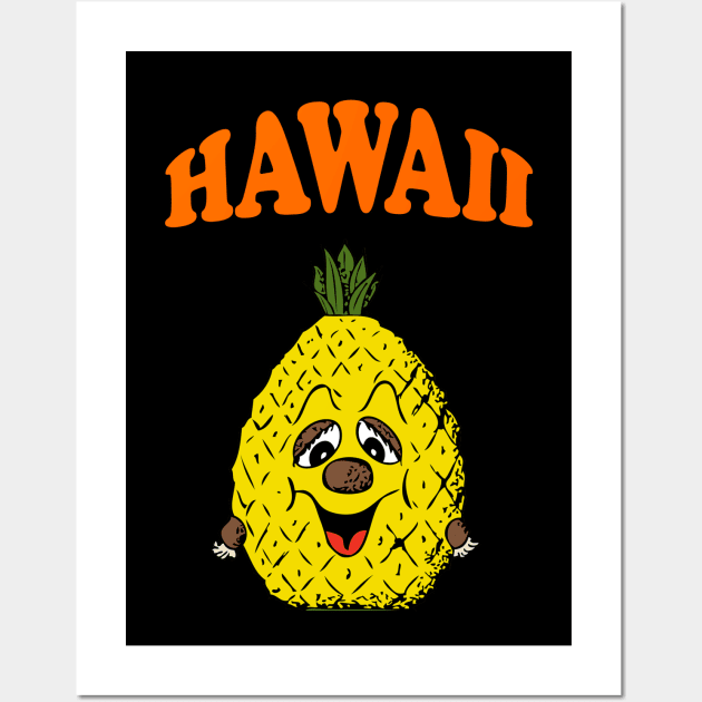 Funny Hawiian Pineapple Wall Art by BlueDolphinStudios